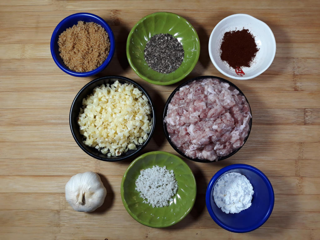 Skinless Longganisa Ingredients