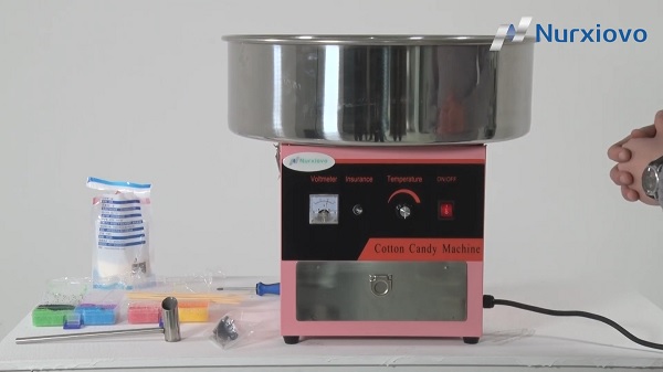 VBENLEM Commercial Cotton Candy Machine Electric Floss Maker 1030W